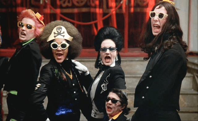Partygoers at Frank's Mansion